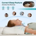 thumbnail image 4 of JIOABL Queen Size Ergonomic Contour Memory Foam Pillow Set of 2, Cervical Neck Pillow with Cooling Case for Neck Pain Relief, Dark Gray, 4 of 8
