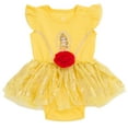 thumbnail image 3 of Disney Princess Belle Cosplay Bodysuit With Skirt Overlay & Headband Outfit Set Newborn to Infant, 3 of 5