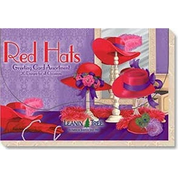 Red Hats Greeting Card Assortment by Leanin' Tree 20 cards designed