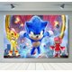 thumbnail image 4 of Fondo de fotografía de Sonic, el erizo de velocidad, héroe corredor, fondo de fotografía de dibujos animados para cumpleaños de niños, accesorios de vinilo de poliéster rojo y azul, 4 of 5