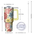 thumbnail image 2 of OBREWU Pioneer Flower Tumbler with Handle and Lid,Pioneer Flower 40oz Double Wall Vacuum Insulated Tumbler,Cups Gift for Women and Men, 2 of 7