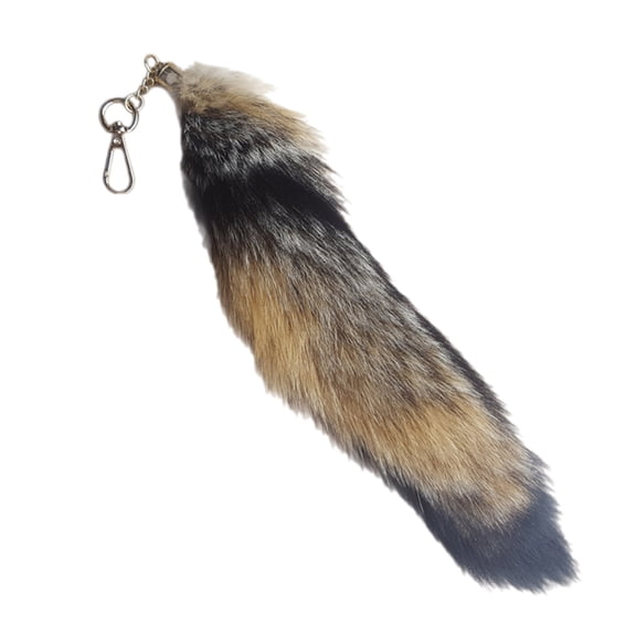 MANNYA Long Tail Furs Keychain Exaggerated Handbag Pendant Foxes Tail Keyring Backpack Decors Bag Charm Jewelry