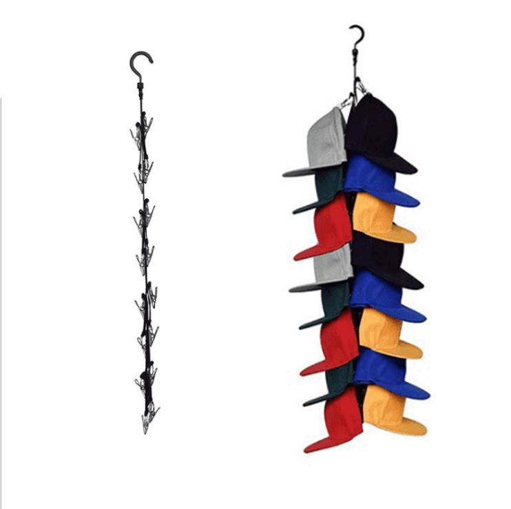 ROUND FLAG CAP HAT HANGING DISPLAY RACK clip on racks hang clips store closet 