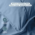 thumbnail image 6 of Bare Home Pillow Sham Set - Premium 1800 Collection - Double Brushed - Euro, Coronet Blue, 6 of 8