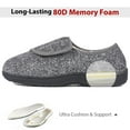 thumbnail image 4 of LongBay Men's Adjustable Diabetic Slippers Memory Foam Arthritis Edema Swollen House Shoes, 4 of 6