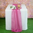 thumbnail image 4 of AK TRADING CO. 27" x 120" Wide Chiffon Elegant Table Runner/Overlay Ideally Perfect for Center Table, Wedding Decor, Bridal Shower & Other Special Occasion. (1, Fuchsia), 4 of 6