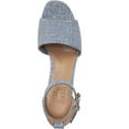 thumbnail image 4 of Naturalizer Womens Pearlyn Platform Sandal Clear Sky Blue Suede 7W, 4 of 5