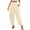 Beige, variant on Karight Women’s Linen Harem Pants Loose Fit Boho Pants with Wide Waistband Casual Lounge Trousers for Summer Beach Vacation