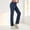 Blue, variant on iHPH7 Womens High Waist Yoga Pants Stretchy Casual Trousers Straight Leg Pull On Side Pockets Women's Activewear Black L
