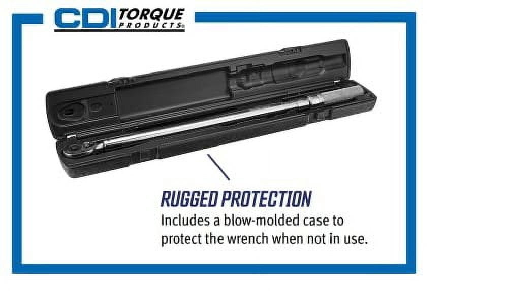 CDI Torque Products 10002MRMH 3/8-Inch Drive Metal Handle Click Type Torque Wrench, Torque Range 150 to 1000-