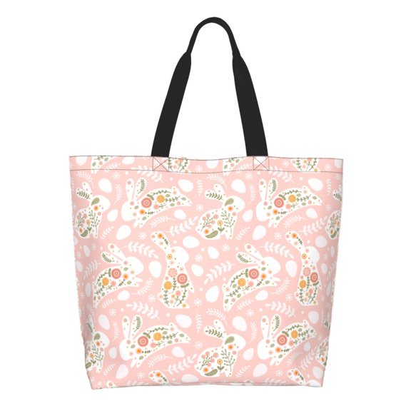 Disketp Easter Bunny Tote Bag for Women, Handbag Shoulder Tote Bag, for Shopping and Travel
