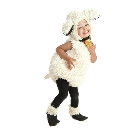 Kids White Lamb Jumpsuit Fuzzy Halloween Costume