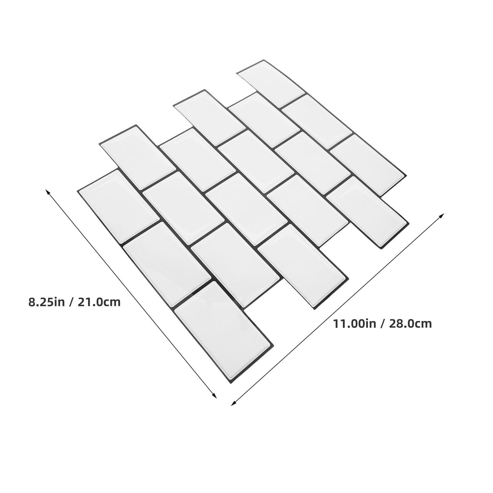 ELAYARD 6-Pack Peel & Stick Backsplash Tiles for Kitchen & Bathroom, Oil-Resistant Wall Decals, Easy to Install and