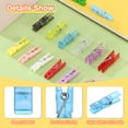 thumbnail image 3 of Uxcell 1.4" Colored Clothes Pins, 60Pcs Mini Colorful Plastic Clothes Clips Strong Grip Photo Clips for Pictures Hanging Clothes Decorative Crafts, Transparent Blue, 3 of 6