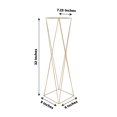 thumbnail image 3 of Efavormart 2 Pack | 32" Gold Geometric Crisscross Metal Frame Centerpieces, Open Column Pedestal Flower Stands, 3 of 10