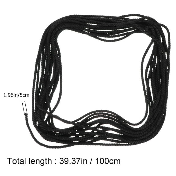 MEIBUTYUP Simple Cord Black Polyester Rope for Multiple DIY Activities
