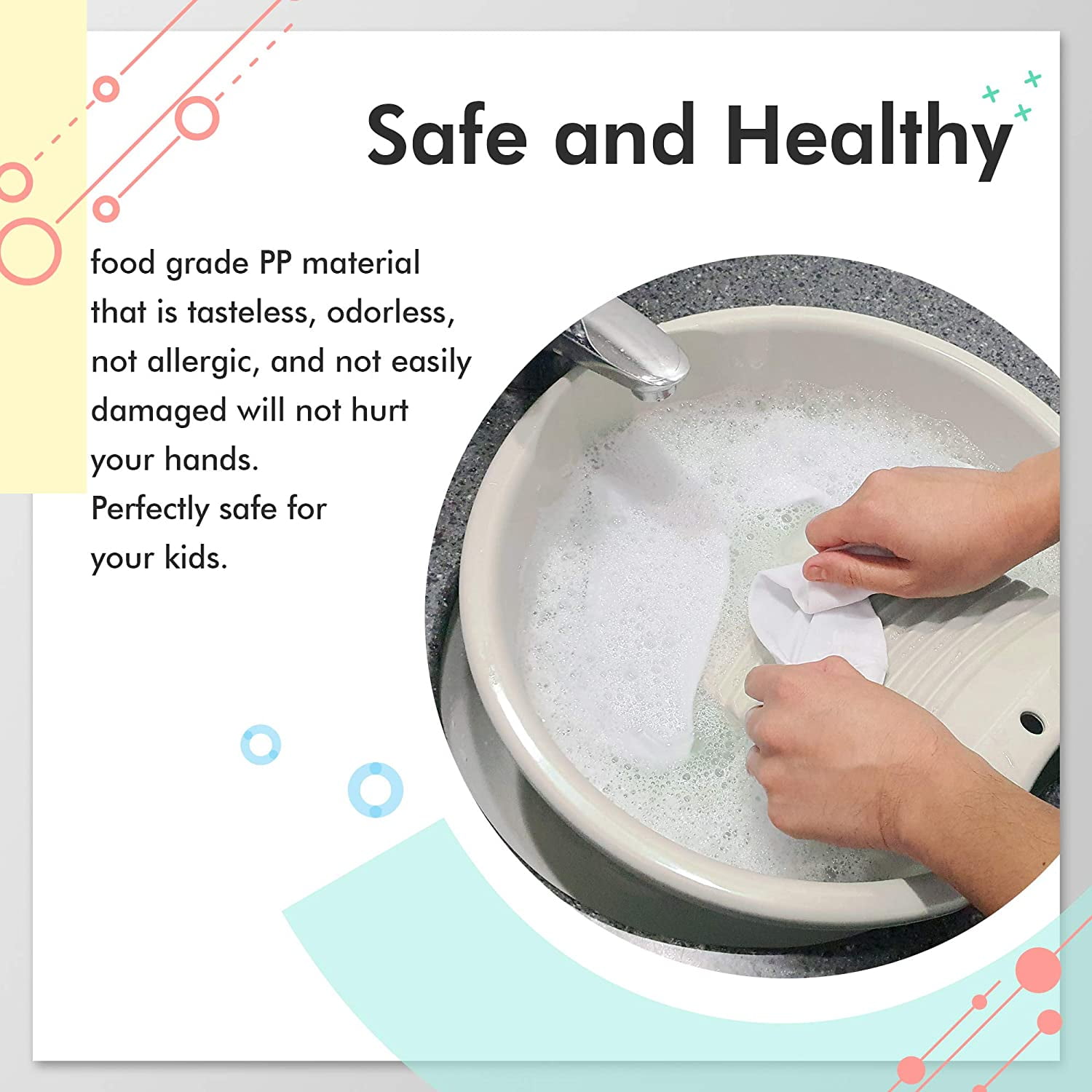Washboard Washing Clothes Hand Wash Board Bucket Basin For Laundry Lime