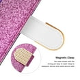 thumbnail image 6 of SaniMore for Samsung Galaxy A14 5G Wallet Case with Card Slot, Bling Sparkle Glitter Magnetic Clasp Purse Soft TPU + PU Leather Cover with Practical Bracket Shockproof Protection Shell, Purple, 6 of 8