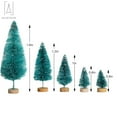 thumbnail image 3 of Gustave 5PCS Mini Christmas Trees Artificial Pine Trees with Wood Base Desktop Decor Xmas Party Ornament Holiday Decoration, 3 of 9