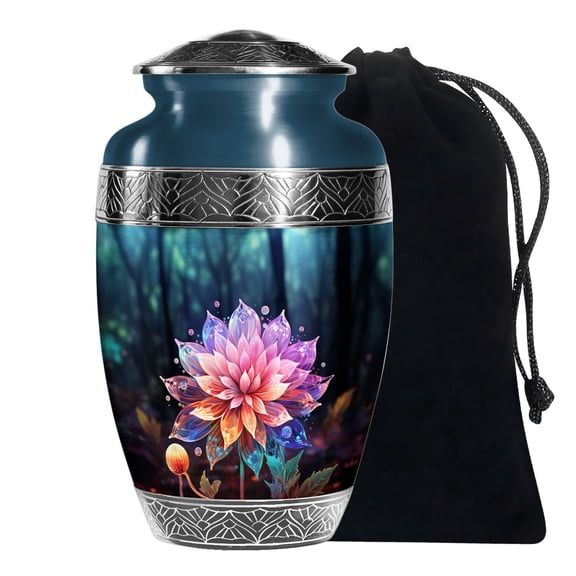 KARYLIZ Lily Flower Adult Urns For Human Ashes Male Son Large Urn For Adult Sister 10 Inch