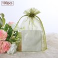 thumbnail image 1 of 100 Pack Beautiful Colorful Organza Gift And Favour Bags 9cm X 12cm, 1 of 2