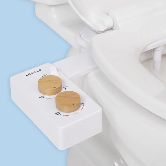 Accesorio para bidé de spa TUSHY 3.0. Agua fría a tibia. Es hora de reemplazar el papel higiénico Spray de agua dulce (requiere acceso al fregadero para control de temperatura opcional) Bambú