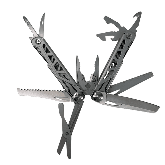 Survival Multitool - Pliers, Knife, Screwdriver, Saw, Stainless Steel, Case