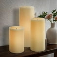 thumbnail image 3 of Glow Wick Bougies en Cire LED TG Changeant de Couleur avec Télécommande, 3 Pcs, 3 of 5