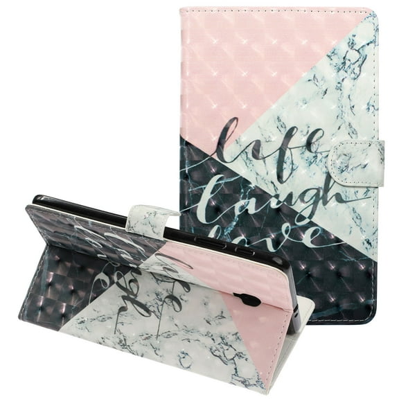 Allytech Galaxy Tab A 8.0 Case T380/T385 2017 Released, PU Leather Slim Folio Kickstand Smart Shell Auto Sleep Wake Protective Cards Pocket Wallet Case for Samsung Galaxy Tab A 8.0, Life Love