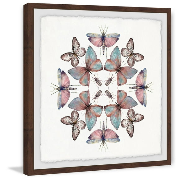 Concentric Bugs Framed Painting Print