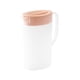 thumbnail image 1 of Jarra con tapa, jarra para bebidas, contenedor de jugo portátil, jarra para bebidas para refrigerador, Catering, restaurante, agua de limón rosa, 1 of 8