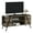 1.2m oak strips, variant on Ataucjin TV Stand for 47 Inch TV, Modern Entertainment Center with Open Adjustable Shelf, Cable Holes, TV Console Table, Media Cabinet, U-Shaped Metal Legs, for Living Room, Bedroom, Office Furniture