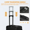 thumbnail image 4 of Horizontal Stripe Luggage ABS 3-Piece Set (20"+24"+28") Black, 4 of 6