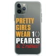 thumbnail image 1 of DistinctInk Clear Shockproof Hybrid Case for iPhone 13 PRO (6.1" Screen) - TPU Bumper Acrylic Back Tempered Glass Screen Protector - Pretty Girls Wear 10 Pearls 2 Rubies, 1 of 2