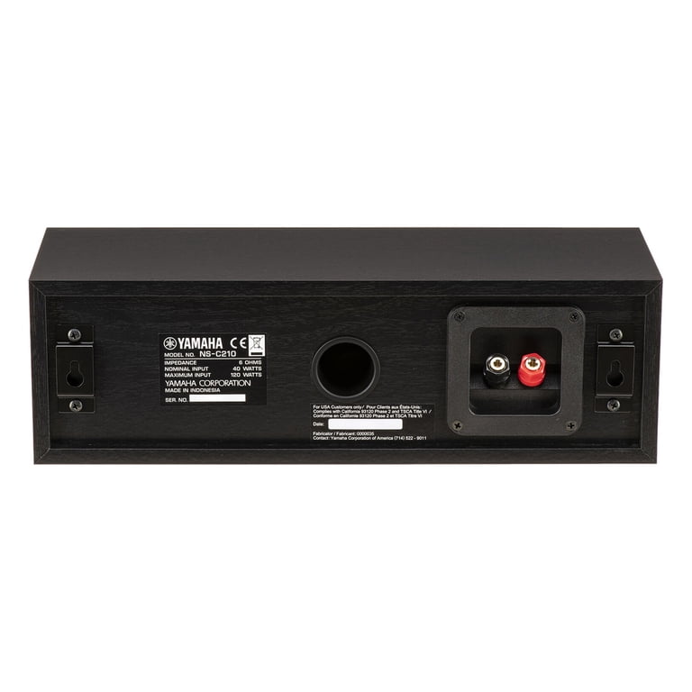 YAMAHA ホームシアタースピーカー NS-C210 NS-BP200 付 Yamaha, Center Channel Speaker, NS-C210, Black, Slim Design