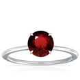thumbnail image 1 of GemsNY July Birthstone - Petite Prong Set Round Ruby Hidden Halo Ring (Grade - AAA | 1.14cttw), 1 of 4