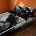 thumbnail image 2 of Erosebridal Spooky Raven Zipper Full Size Comforter Sets with Fitted Sheet and 2 Pillowcases, Halloween Bone Skull Zipper Bedding Set for Boys Girls, Charcoal Black Gray, Black Reversible, 2 of 7