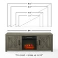 thumbnail image 4 of Crosley Furniture Gordon 58" Low Profile Tv Stand W/Fireplace Graywash, 4 of 6