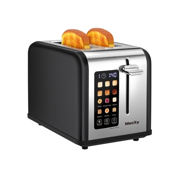 Pantalla táctil Toaster Mecity 2 Slice de 1,5 cm de ancho, ranura de 825 W