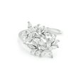 thumbnail image 3 of Shai Lynn Engagement Ring Marquise Flower Silver Cz Womens Ginger Lyne Collection, 3 of 5