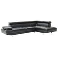 thumbnail image 2 of Riveredge 109 in. W 2-piece Faux Leather L Shape Sectional Sofa in Black, 2 of 5
