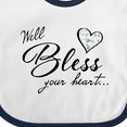 thumbnail image 4 of Inktastic Well Bless Your Heart with Calico Print Boys or Girls Baby Bib, 4 of 4