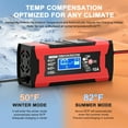 thumbnail image 2 of 10-Amp Car Battery Charger, 12V 24V Automatic Smart Battery Maintainer Trickle Charger, Battery Charger Battery Desulfator with Temp Compensation for Car Truck Motorcycle Lawn Mower Lead Acid Battery, 2 of 6