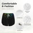 thumbnail image 4 of Salouo Night Rainbow Sparkles Print Women's 2 in 1 Running Shorts Double-Layer Shorts Athletic Workout Gym Yoga Shorts Running Shorts for Women-Medium, 4 of 7
