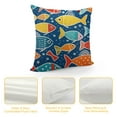 thumbnail image 4 of COMIO  Colorful Fish Throw Pillow Covers Sea Life Blue Yellow Green Cushion Cases Decorative Pillow Cases for Couch Sofa Bedroom, 4 of 5