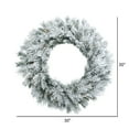 thumbnail image 2 of Vickerman 30" Flocked Castle Pine Artificial Christmas Wreath, Warm White Dura-lit LED Mini Lights, 2 of 2