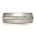 thumbnail image 3 of Stainless Steel Brushed and Polished Braided 8.00mm Band Size: 11; for Adults and Teens; for Women and Men, 3 of 6