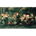 thumbnail image 2 of Burne-Jones, Sir Edward 18x12 Gold Ornate Wood Framed with Double Matting Museum Art Print Titled - Green Summer, 2 of 4