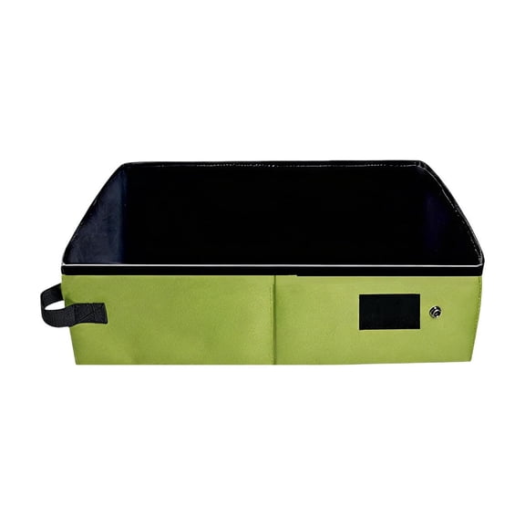 huayou Foldable Cat Travel Litter Box, Leak-Proof Basin with Carry Strap, Disposable Design with Handle for Outdoor, Trips, Walking, Everyday Use