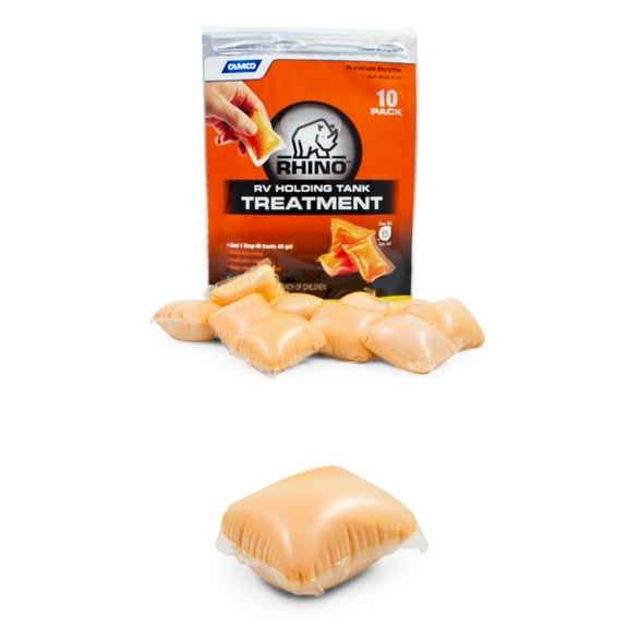 Camco 41519 Rhino Drop-Ins Rv Holding Tank Treatment, 10 Pack